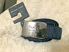 michael kors belt mens blue