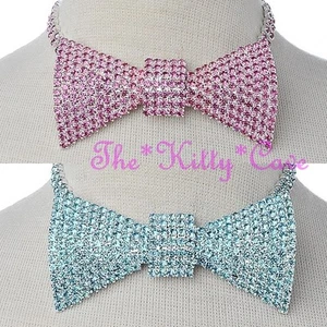 Umwerfend Sexy Bowtie Fliege Laufsteg Statement Hollywood Kristall Choker - Picture 1 of 7