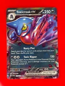 Pokémon TCG Toxicroak ex Scarlet & Violet Base Set 131/198 Holo Double Rare NM - Picture 1 of 2