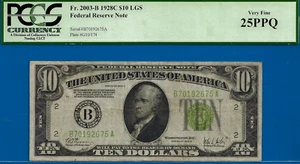 1928C $10 Federal Reserve Note PCGS 25PPQ wanted popular New York Fr 2003-B - Picture 1 of 2