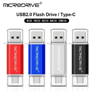 Type-C USB Flash Drive OTG 128GB 64GB 32GB 16GB High-Speed Memory Stick 2.0 - Photo 1/14