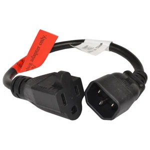 HQRP AC Cordon D'Alimentation Câble IEC C14 Pour Nema 5-15R 0.3m PC Moniteur - Photo 1/14