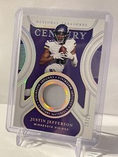 2021 National Treasures - Justin Jefferson Century Materials /25, #CM-JUJ
