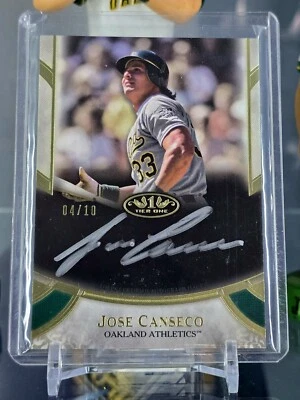 2021 Jose Canseco Topps Tier One Auto /10 Prime Performers Silver Ink - Image 1 of 2