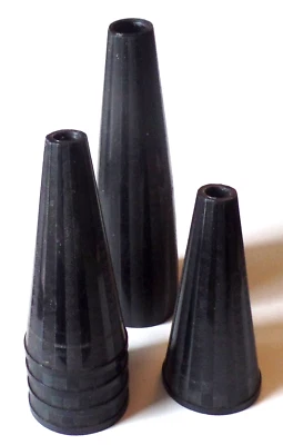 5 piezas rescatadas de plástico ligero negro redondeado vintage 1 grande 4 mediano Foto 1 de 4