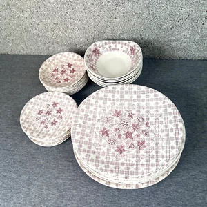 Grindley England Regent 28-teiliges ovales Geschirrset Vintage rosa Blumen Vintage - Bild 1 von 11