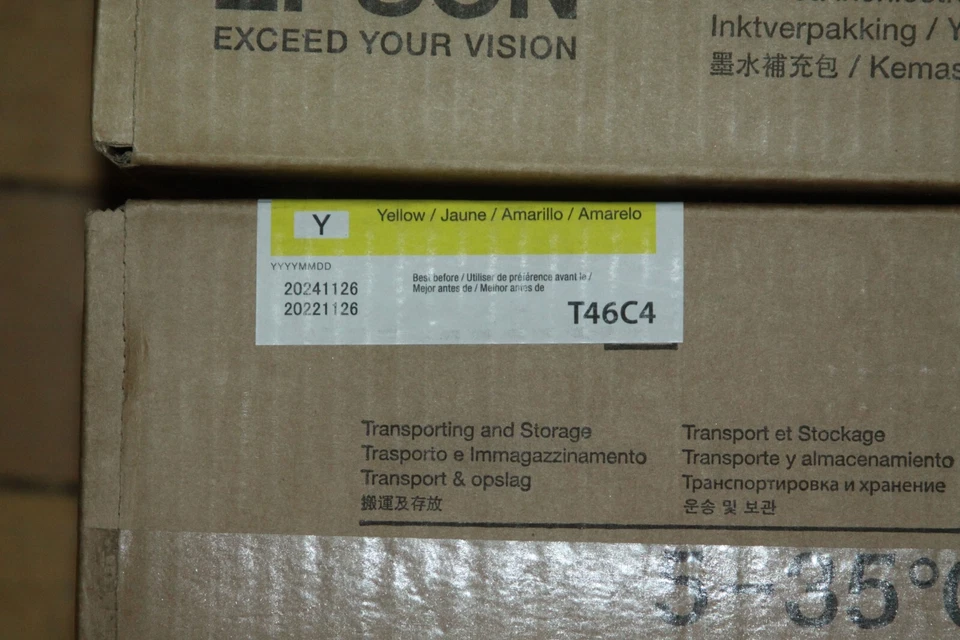 Genuine Epson Dye Sublimation Ink SureColor F6370 / 9470 / 9470H YELLOW T46C4 - Image 1 of 1