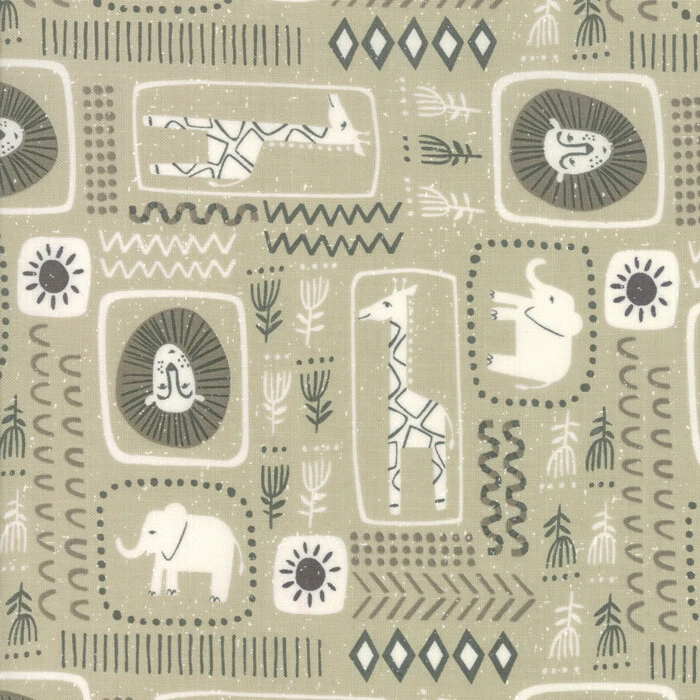 Moda Fabrics Safari by Stacy lest Hsu | Animal print 20644-12 | 100% cotton - Image 1 of 1