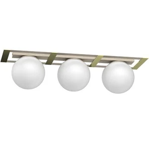 Lámpara Techo Cristal Metal Beige Oro Salón L:70CM Deckenleuchte 3-flammig - Imagen 1 de 1
