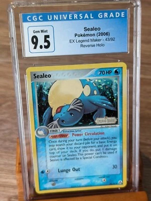 2006 Pokemon Ex Legend Maker Sealeo Reverse Holo #43 CGC Gem Mint 9.5/10 - Image 1 of 2