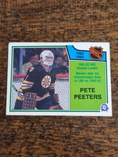 1983-84 O-PEE-CHEE NHL HOCKEY #222 PETE PEETERS BOSTON BRUINS  LL