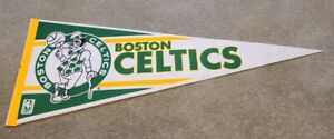 Vintage Boston Celtics Leprechaun Official Full Size Basketball Pennant