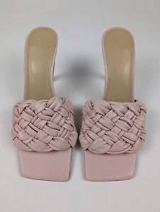 Marc Fisher LTD. Caleno Slip On Kitten Heel Sandals Women's 8M Light Pink Solid - Picture 1 of 11