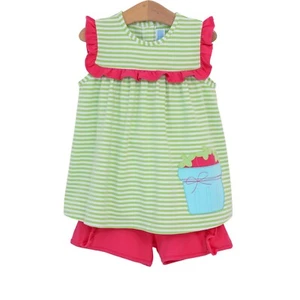 TROTTER STREET  Strawberry Short Set - NWT Girls 10 - Picture 1 of 4