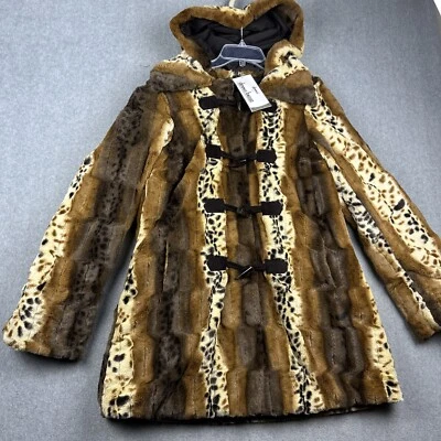 Dennis Basso Reversible Faux Fur Coat Womens XS Penny Lane Mob Wife Overcoat NWT - Image 1 of 4