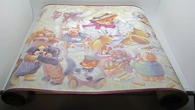  Oso de peluche cerdo conejo mono perro pato internacional papel tapiz borde 3 rollos  Foto 1 de 2