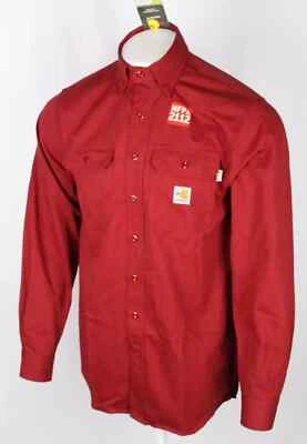 Carhartt FR Men's Twill Shirt Original Fit Long Sleeve Red Flame Resistant - Image 1 of 4