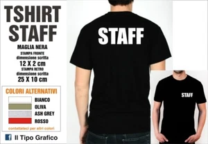 T Shirt STAFF Maglietta security party bar discoteca maglia personale sicurezza - Foto 1 di 2