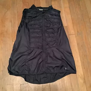 Gilet imbottito leggero Danskin Now grigio scuro donna 2x tasca zip posteriore ciclismo - Foto 1 di 5