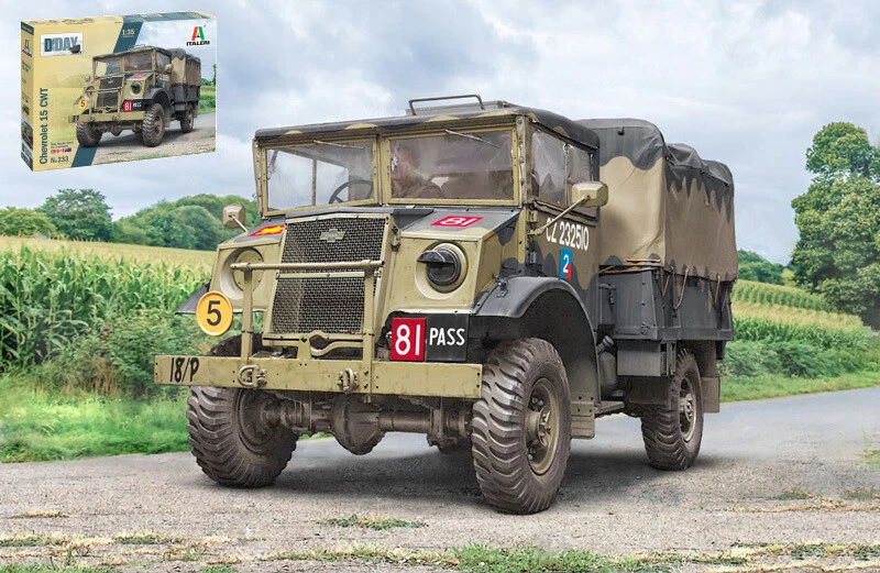 KIT MODELLINO MILITARE STATICO ITALERI CAMION CHEVROLET 15 CWT SCALA 1:35 - Immagine 1 di 4