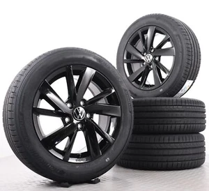 16Zoll Sommerräder VW Jetta 16 16H Original Alu-Felgen schwarz 205/55R16 NEU - Bild 1 von 7