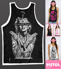 Pistol Boutique Women's Black casual MARILYN MONROE SKULL Sleeveless Vest Top
