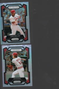 2 CARD LOT 2024 PRIZM SILVER PRIZM JIMMY ROLLINS & PETE ROSE - Picture 1 of 2
