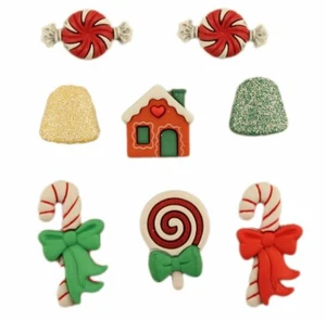 HOLIDAY SWEETS BUTTONS Scrapbooking Sewing Card Making Stamping - Picture 1 of 1