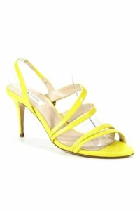 L.K. BENNETT Womens New 37 7 Yellow Addie Straps Slingback Stiletto Heels Shoes - Bild 1 von 10