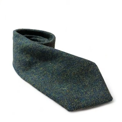 Vintage Orvis Irish Wool Tweed Neck Tie Classic Blue Green Brown Blend Weave - Image 1 of 4