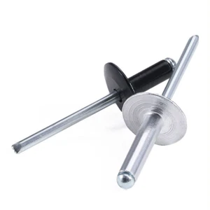 POP RIVETS ALUMINUM LARGE FLANGE DOMED HEAD BLIND RIVETS 3.2/4/5mm ZINC PLATED - Picture 1 of 6