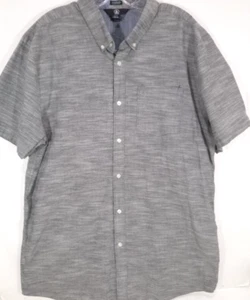 Volcom-Mens Short Sleeve Casual Button Down Shirt-XL Extra Large-Gray - Picture 1 of 7
