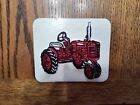 Vintage Raised Image Tractor Magnet - Red - Farmall Color - 5" X 4-1/4"