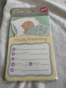 New Vintage Carlton Announcement Cards - 8 Single Panel - Proudly Presenting - Picture 1 of 6