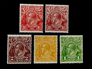 nystamps British Australia Stamp # 66-70 Mint OG NH    N14y2304 - Picture 1 of 2