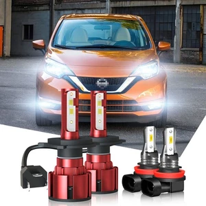For Nissan Versa 2007-2019 Bright LED Headlight + Fog Light Bulbs 4X Combo 6000K - Bild 1 von 15