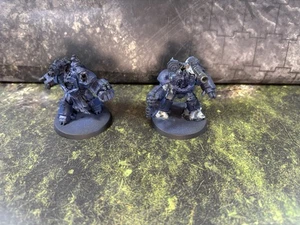Warhammer 40k Chaos Space Marines Obliterators x2 Primed (#529) - Picture 1 of 10