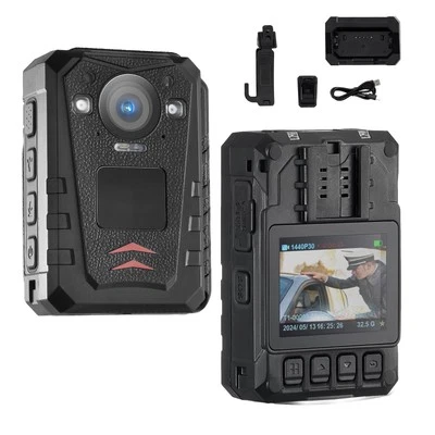1440P Police Body Camera 128G Body Cam 3500 mAh Battery Night Vision GPS - Image 1 of 4