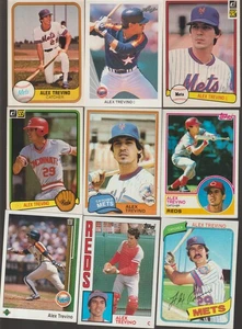 ALEX TREVINO LOT OF 22 ALL DIFFERENT BASEBALL CARDS REDS BRAVES ASTROS MEXICO - Bild 1 von 3