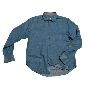 ROBERT GRAHAM L Linen Blend Brixton Luxury Button Up Shirt - Picture 1 of 7
