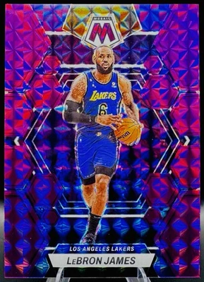 2022-23 Panini Mosaic LeBron James /99 PURPLE Prizm #98 Lakers Color MATCH SP - Image 1 of 2