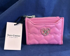 Neu mit Etikett Juicy Couture Puffy Herz Doppelfaltung mit ausziehbarem Kartenetui pink tolle Farbe - Bild 1 von 4