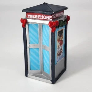 VTG Coca Cola Town Square Collection Phone Booth Christmas Village Building 1996 - Picture 1 of 8