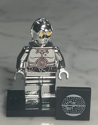 Lego U-3PO (Silver Colored C-3PO) Custom Printed Minifigure Star Wars - Image 1 of 3