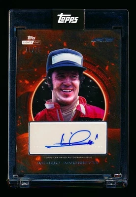 2025 TOPPS LIGHTS OUT F1 MARIO ANDRETTI ORANGE AUTO AUTOGRAPH SP #11/25! SEALED! - Image 1 of 2