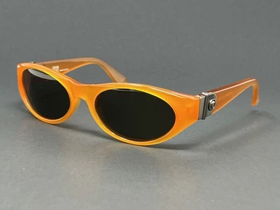 Vintage Gianni Versace 407-444 Orange Women's Oval Sunglasses Authentic - Image 1 of 4