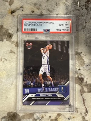 2024-25 Bowman U Now Cooper Flagg #1 PSA 10  - Image 1 of 2