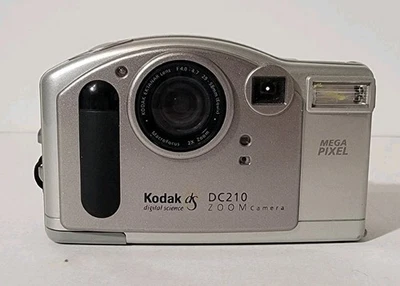 Silver Kodak Digital Science DC210 Plus Zoom 1.0MP Digital Camera Works Great - Image 1 of 4