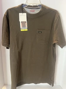 Wrangler Herren T-Shirt Braun Kurzarm Classic Fit Pocket Tee S Neu - Bild 1 von 6