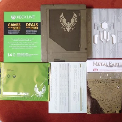 Halo 5 Guardians Edición Limitada Steelbook Xbox One Metal Earth Estuche Sin Juego Foto 1 de 4